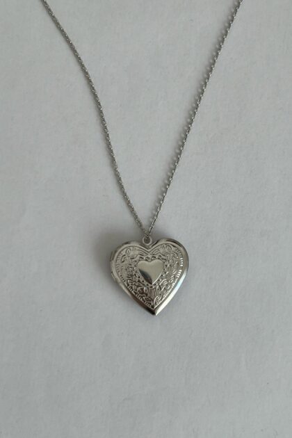 Ogrlica Medaljon Heart Silver
