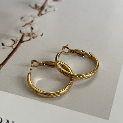 Minđuše Hoop Oval 2,5 cm