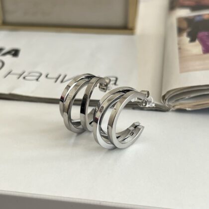 Trodelne Minđuše Silver
