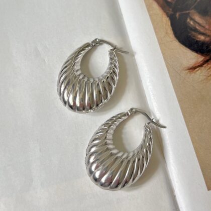 Minđuše Vintage Tall Silver (3.50 cm)