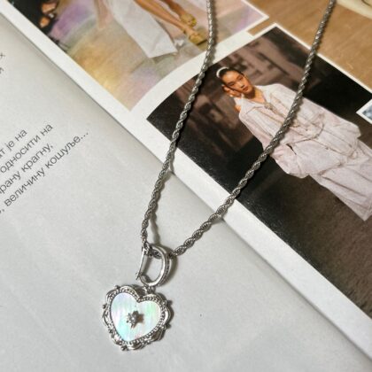 Ogrlica Sedef Heart Silver