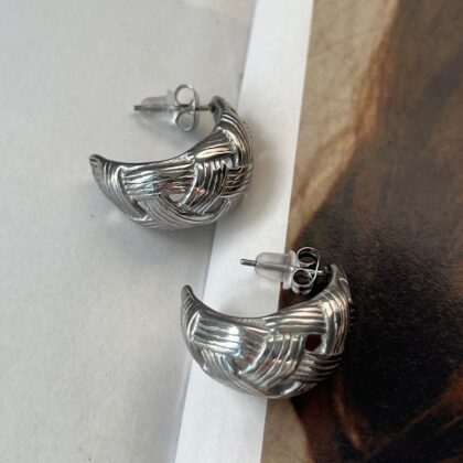 Minđuše Moon Silver (2 cm)
