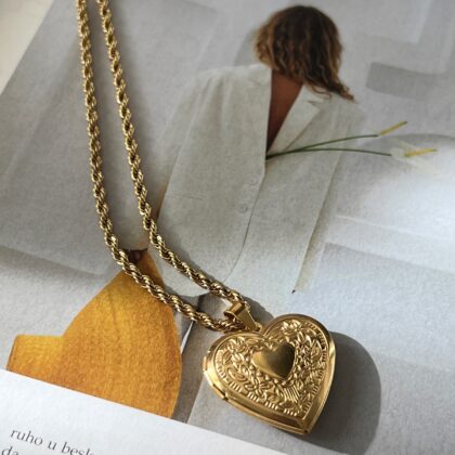 Ogrlica Medallion Heart 60 cm