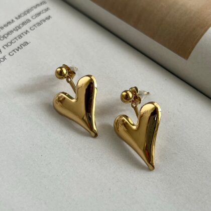 Minđuše Gold Heart