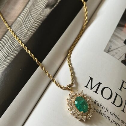 Ogrlica Lux Briliant Green