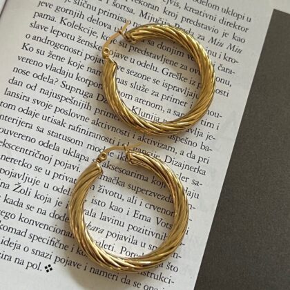 Minđuše Twist Massive 4 cm