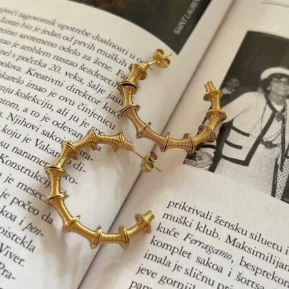 Minđuše Spine Oval (3 cm)