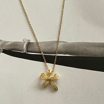 Ogrlica Bow Gold