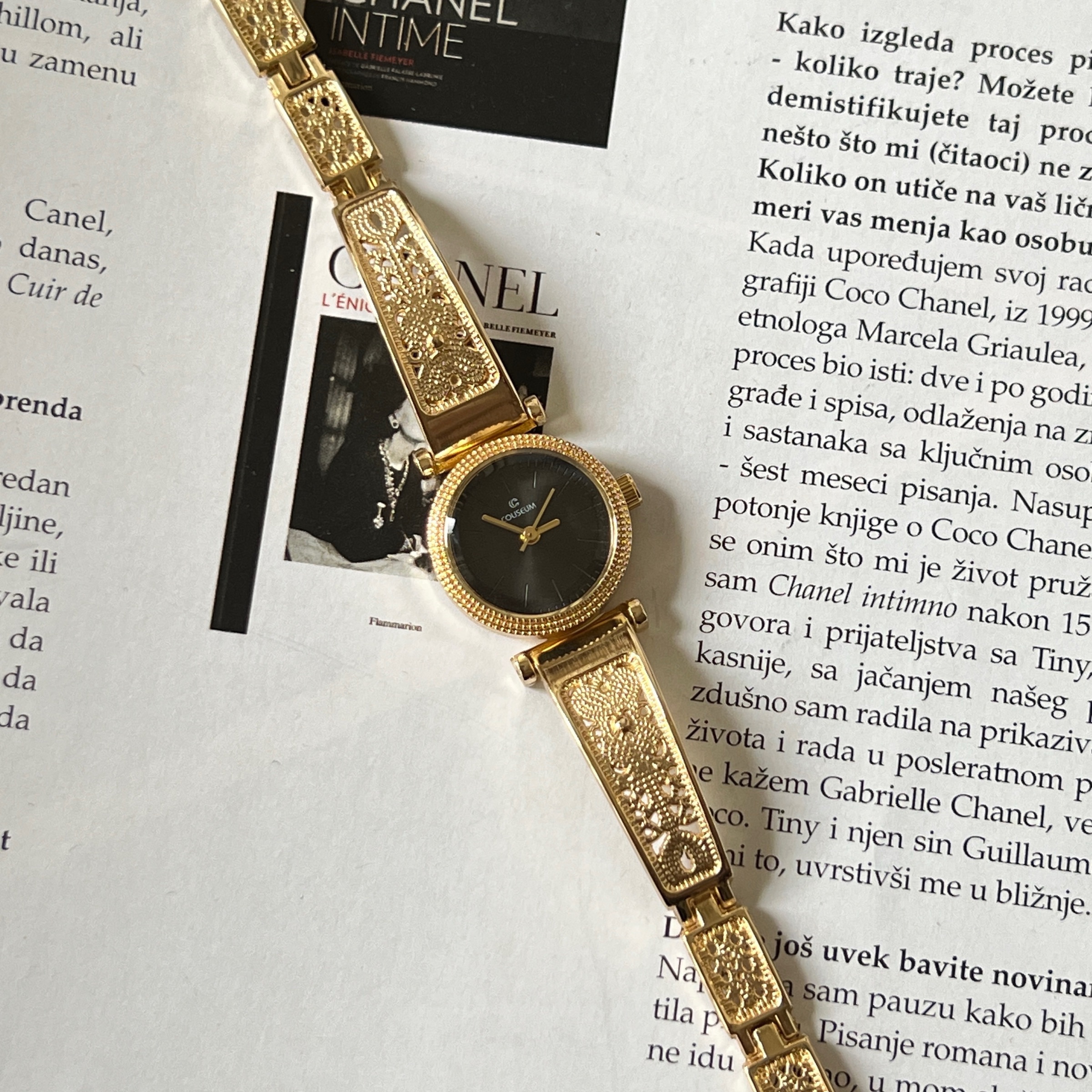 Ženski Sat Minimal Glam Gold Black
