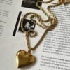 Ogrlica Medallion Heart Lux 60 cm