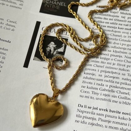 Ogrlica Medallion Heart Lux 60 cm