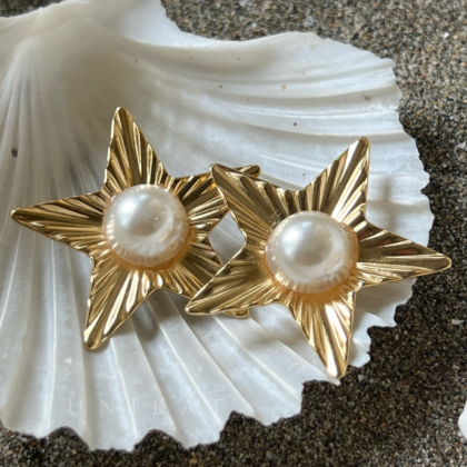 Minđuše Pearl Star