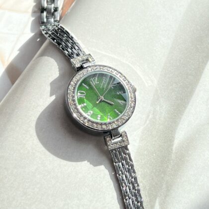 Ženski Sat Green Silver