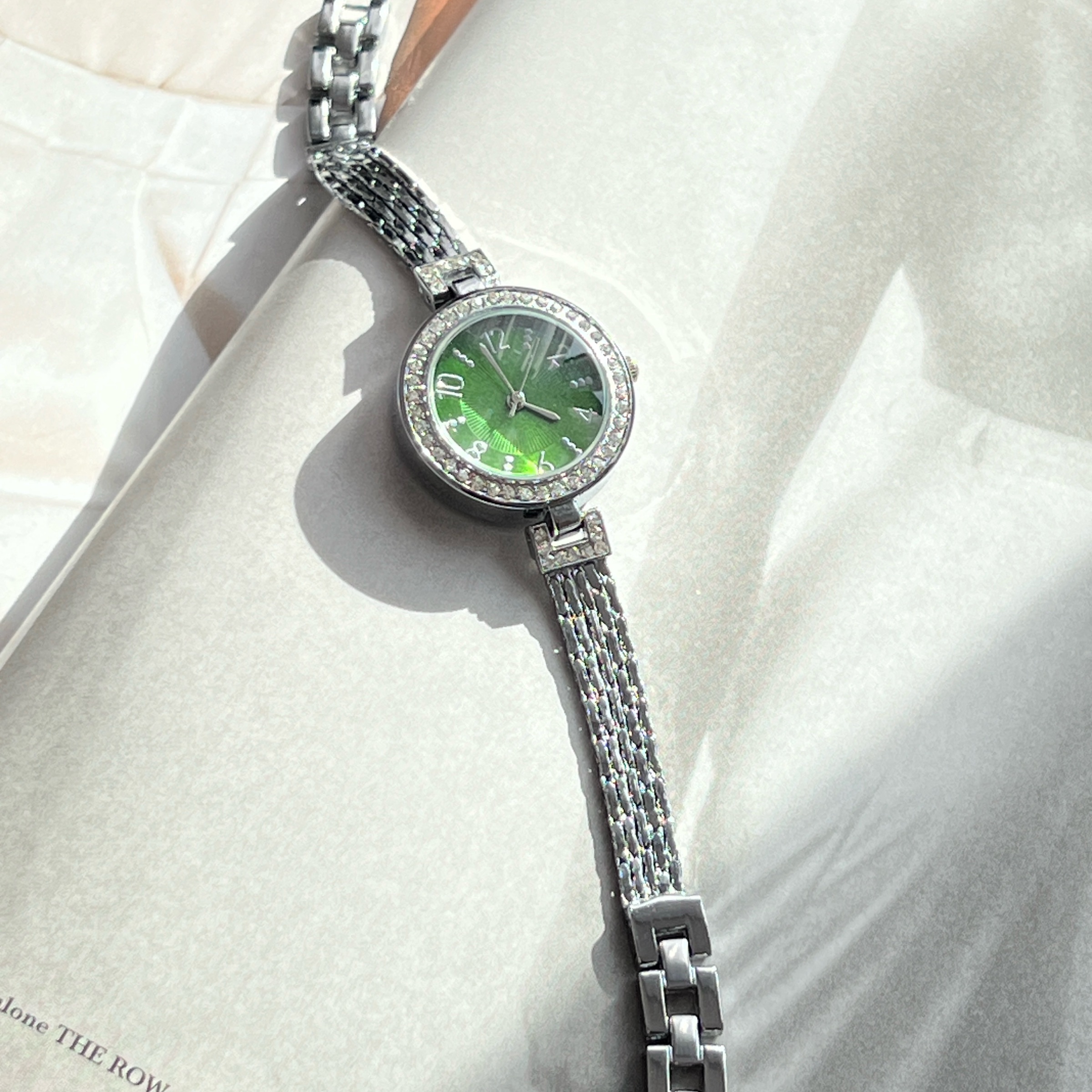 Ženski Sat Green Silver - Слика 2