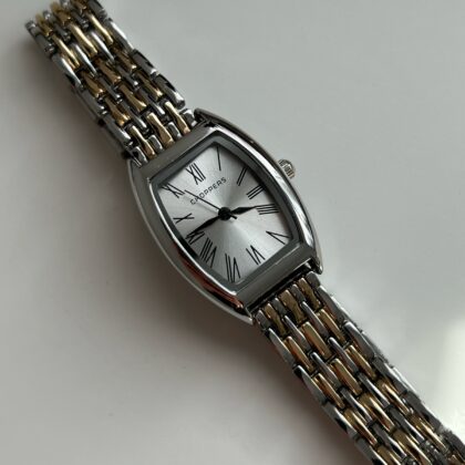 Ženski Sat Retro Silver Gold