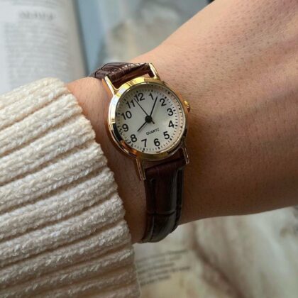 Ženski Sat Retro Leather Brown