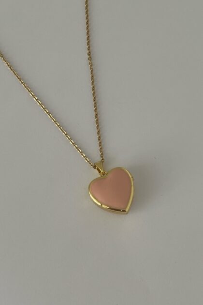 Medallion Ogrlica Heart Pink (40+5 cm)